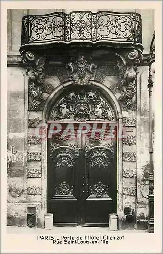 Cartes postales Paris porte de l'hotel Chenizot rue Saint Louis en l'ile