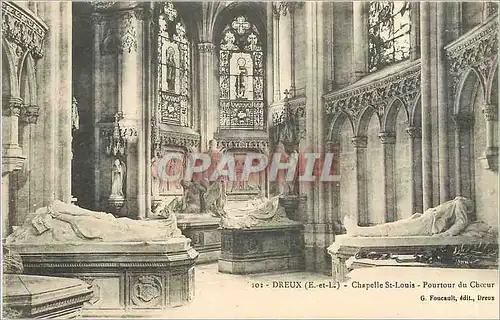 Ansichtskarte AK Dreux E et L chapelle St Louis Pourtour du Choeur