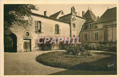 Cartes postales Prisse Saone et Loire cour d'honneur du chateau de Montceau lamartine y passa plusteurs mois cha