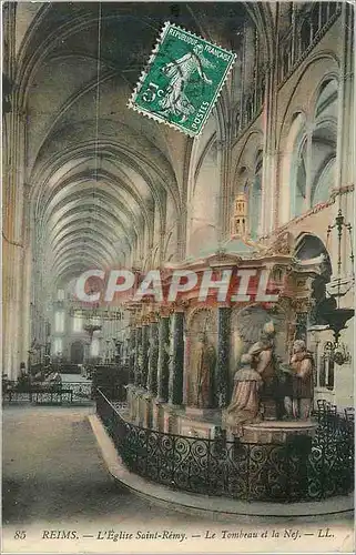 Cartes postales Reims l'Eglise Saint Remy le tombeau et la Nef