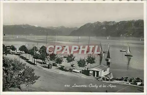 Cartes postales moderne Lausanne Ouchy et les Alpes Bateaux