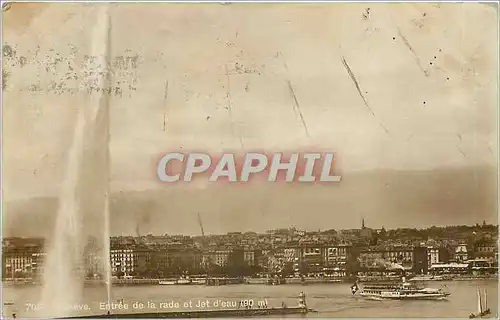 Cartes postales Geneve Entree de la rade et jer d'eau
