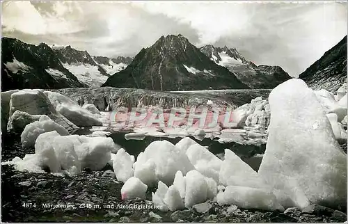 Moderne Karte Marjelensee und Aletschgietscher