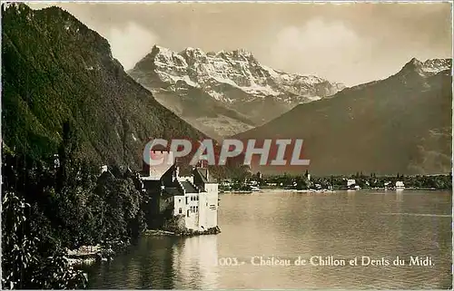 Cartes postales Chateau de Chillon et Dents du Midi