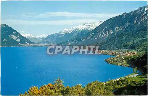 Cartes postales moderne Leissigen am Thunersee mit Harder Interlaken und Faulhornkette