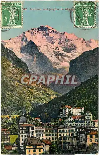 Cartes postales Interlakken und Jungfrau im Alpen