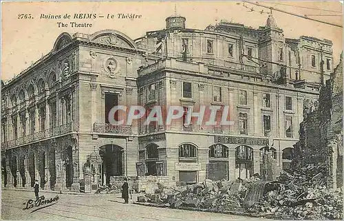 Ansichtskarte AK Ruines de Reims le Theatre Militaria