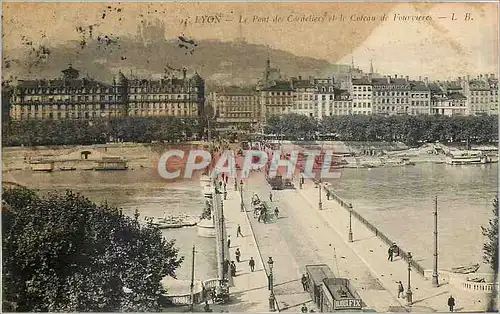 Ansichtskarte AK Lyon le Pont des Cordeliers et le coteau de Fourviere