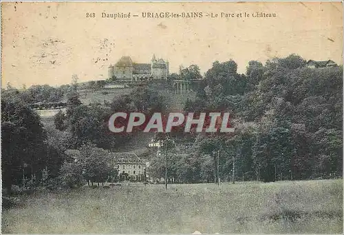 Cartes postales Dauphine Uriage les Bains le parc et le chateau