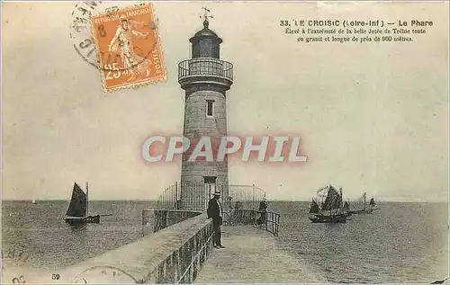 Cartes postales Le Croisic Loire Inf le Phare Bateau