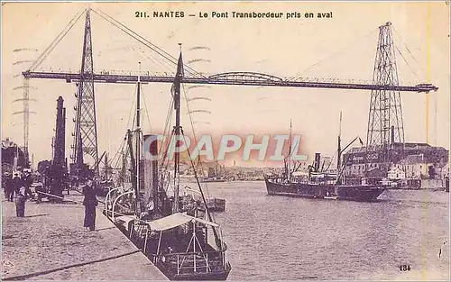 Ansichtskarte AK Nantes le pont Transbordeur pris en aval