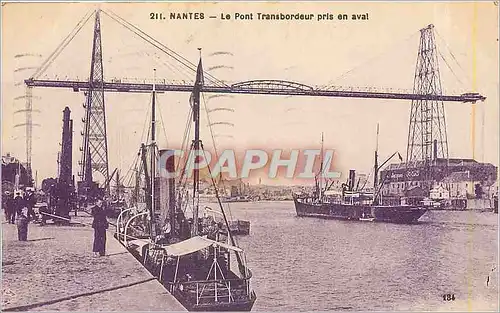 Cartes postales Nantes le pont Transbordeur pris en aval