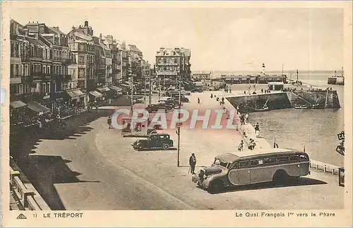 Cartes postales Le Treport le Quai Francois Ier vers le Phare