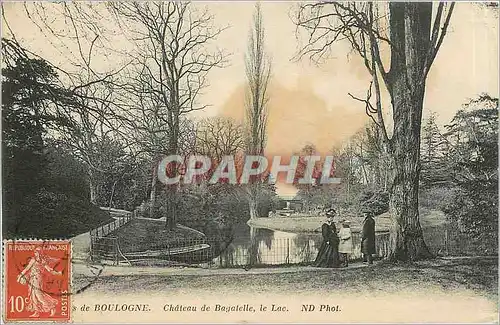 Ansichtskarte AK Bois de Boulogne chateau de Bayatelle le lac