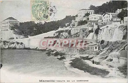 Cartes postales Marseille route de la corniche