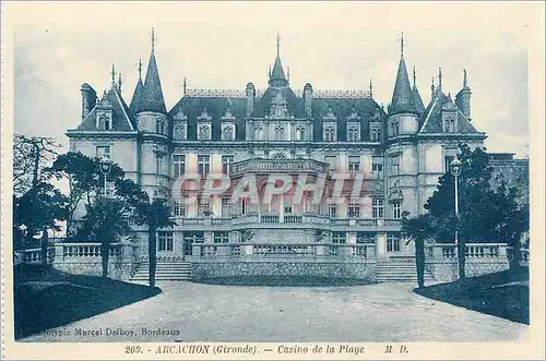 Cartes postales Arcachon Gironde casino de la plage