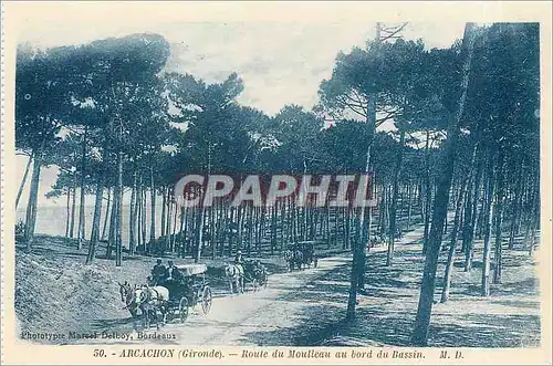 Cartes postales Arcachon Gironde route du Moulleau au bord du Bassin