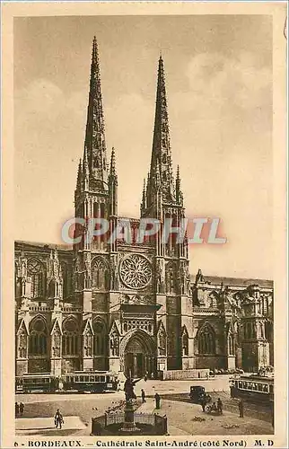 Cartes postales Bordeaux cathedrale Saint Andre cote nord