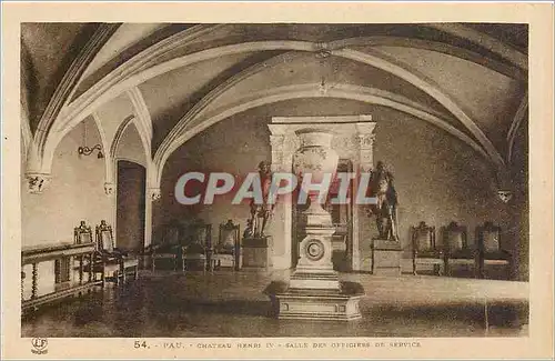 Cartes postales Pau chateau Henri IV salle des officiers de service