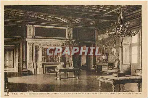 Cartes postales Pau chateau Henri IV grand salon de reception ancienne salle du trone des rois de Navarre