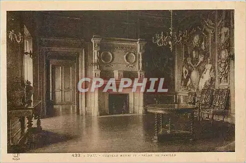 Cartes postales Pau chateau Henri IV salon de famille