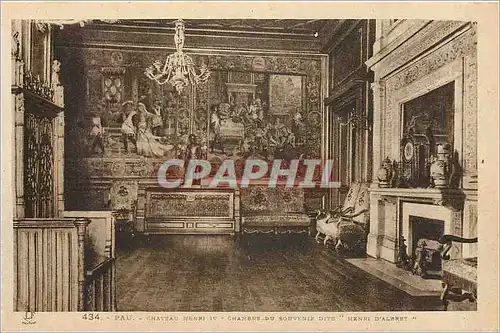 Ansichtskarte AK Pau chateau Henri IV chambre du souvenir dite Henri d'Albert