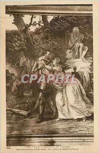Cartes postales Pau tapisserie du chateau tapisserie Gobelins XVIII siecle les Adieux de Gabrielle d'Estree