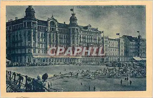 Cartes postales Ostende les grands hotels de la digue