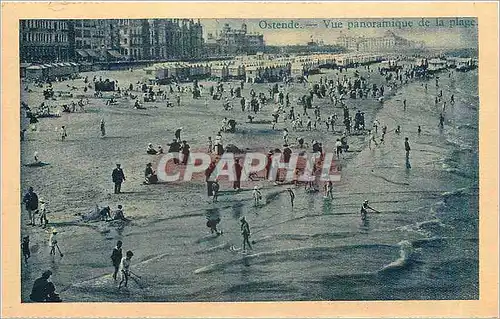 Cartes postales Ostende vue panoramique de la plage