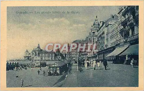 Cartes postales Ostende les grands hotels de la digue