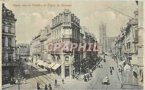 Cartes postales Gand rue de Flandre et digue de Brabant