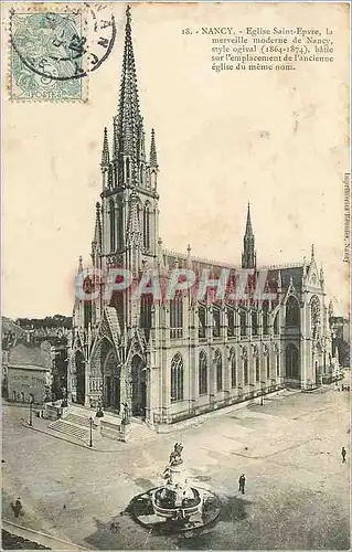 Cartes postales Nancy eglise Saint Epvre la merveille moderne de Nancy style ogival 1864 1874 batie sur l'emplac