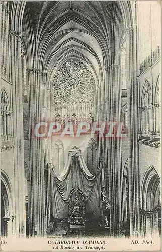 Cartes postales Cathedrale d'Amiens la Rosace du Transept