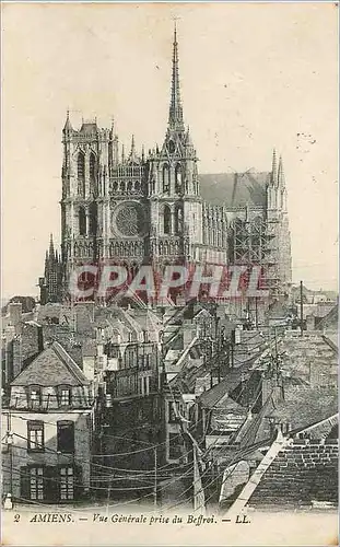 Cartes postales Amiens vue generale prise du Beffroi