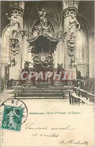 Cartes postales Bruxelles Eglise Ste Gudule la Chaire