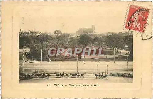 Ansichtskarte AK Reims panorama pris de la Gare