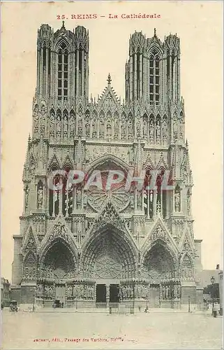 Cartes postales Reims la cathedrale