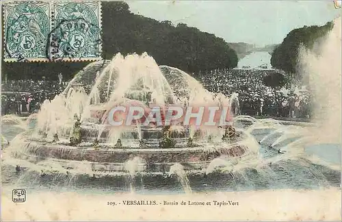 Cartes postales Versailles bassin de Latone et Tapis Vert