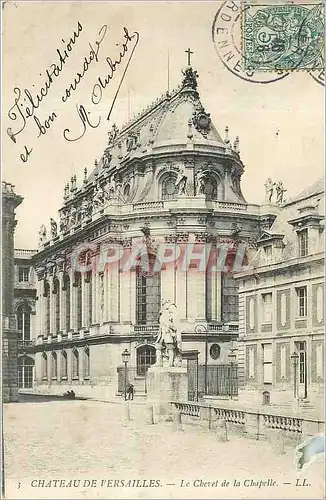 Cartes postales Chateau de Versailles le chevet de la chapelle