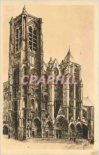 Ansichtskarte AK Bourges Cher la cathedrale Saint Etienne facade