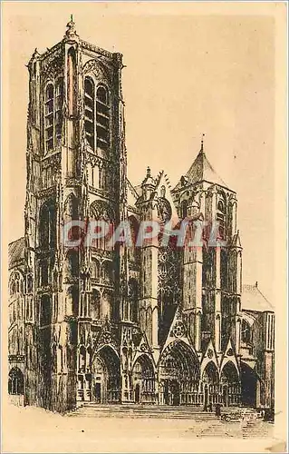 Cartes postales Bourges Cher la cathedrale Saint Etienne facade