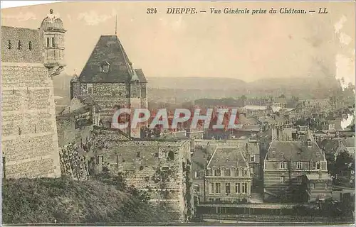 Ansichtskarte AK Dieppe vue generale prise du chateau