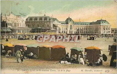 Cartes postales Trouville le nouveau casino vu de la plage