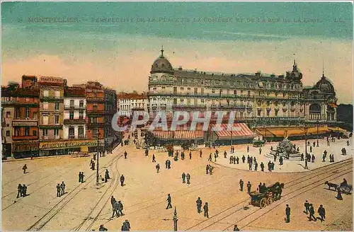 Cartes postales Montpellier perspective de la place de la