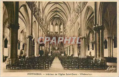 Cartes postales Montauban interieur de l'eglise Saint Orens Villebourbon
