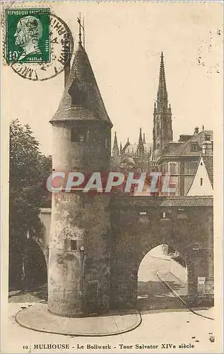 Cartes postales Mulhouse le Bollwerk tour Salvator XIV siecle