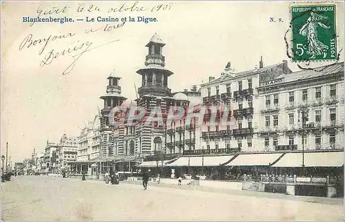 Cartes postales Blankenberghe le casino et la digue