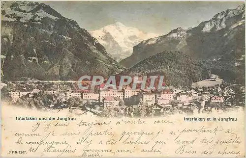 Cartes postales Interlaken et la Jangfrau