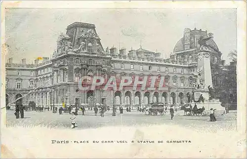 Ansichtskarte AK Paris Place du carrousel et statue de Gambetta