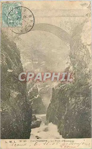 Cartes postales Cauterets le Pont d'Espagne